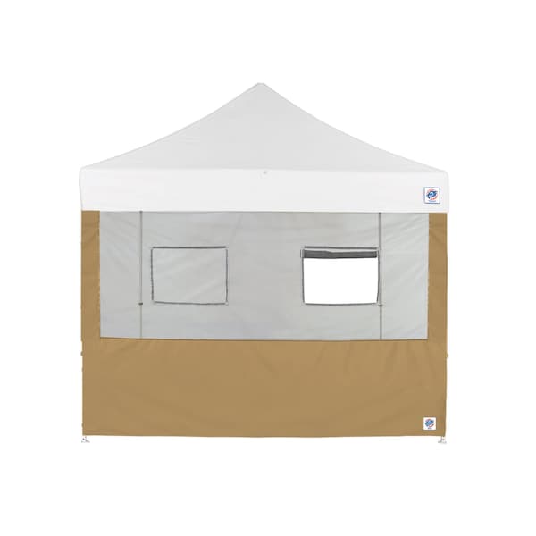 E-Z Up TAA Compliant Food Booth Sidewall, 10' W x 10' H, Coyote Brown SW3FB10FXTCB - main